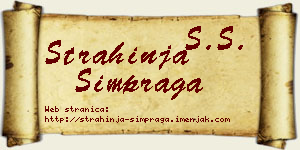 Strahinja Šimpraga vizit kartica